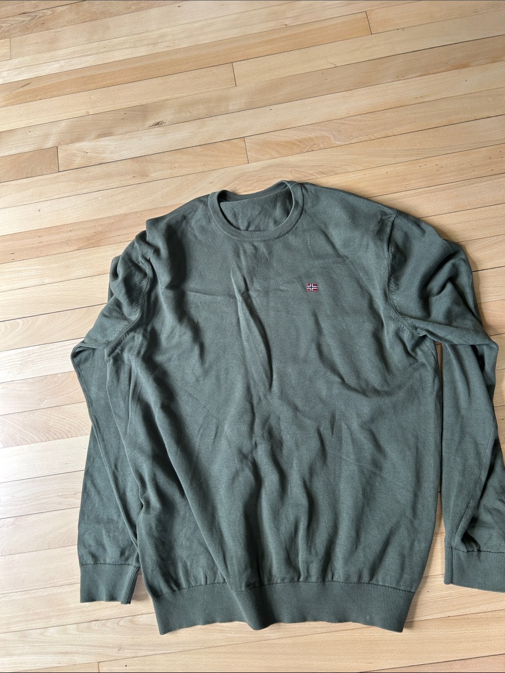 Napapijri Olive Green Crewneck Sweater
